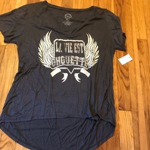 NWT High Low Graphic Tee